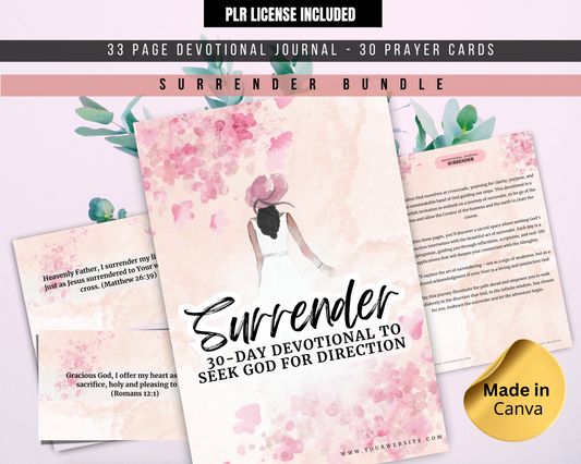 Surrender: A 30-Day Devotional Journal & Prayer Cards for Seeking God's Direction