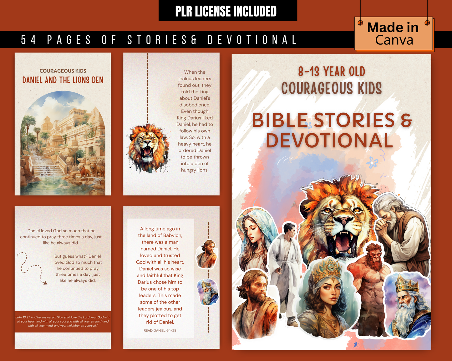 Courageous Kids: Bible Stories of Bravery & Faith and Devotionals