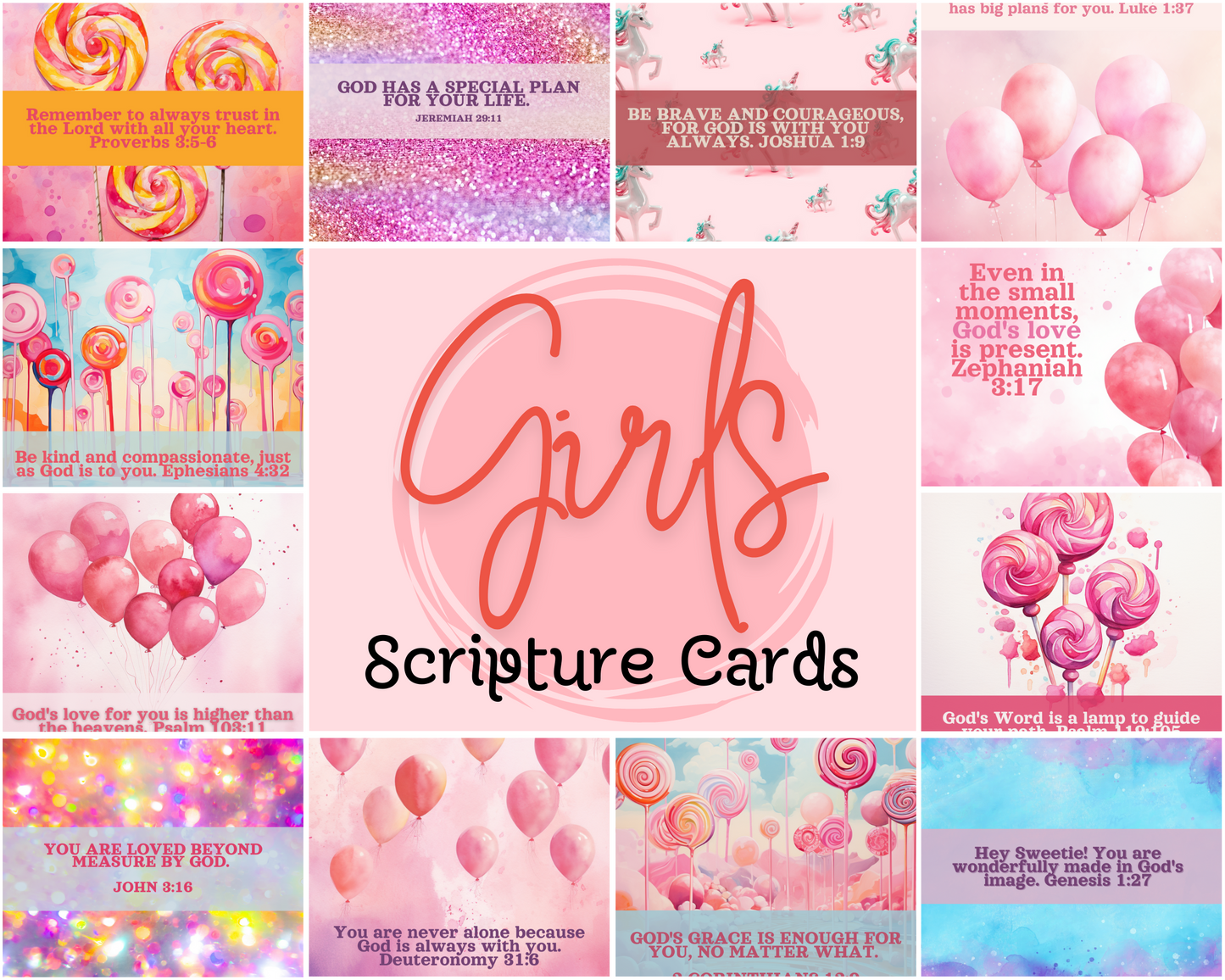 30 Scripture Cards for Inspiration for Girls