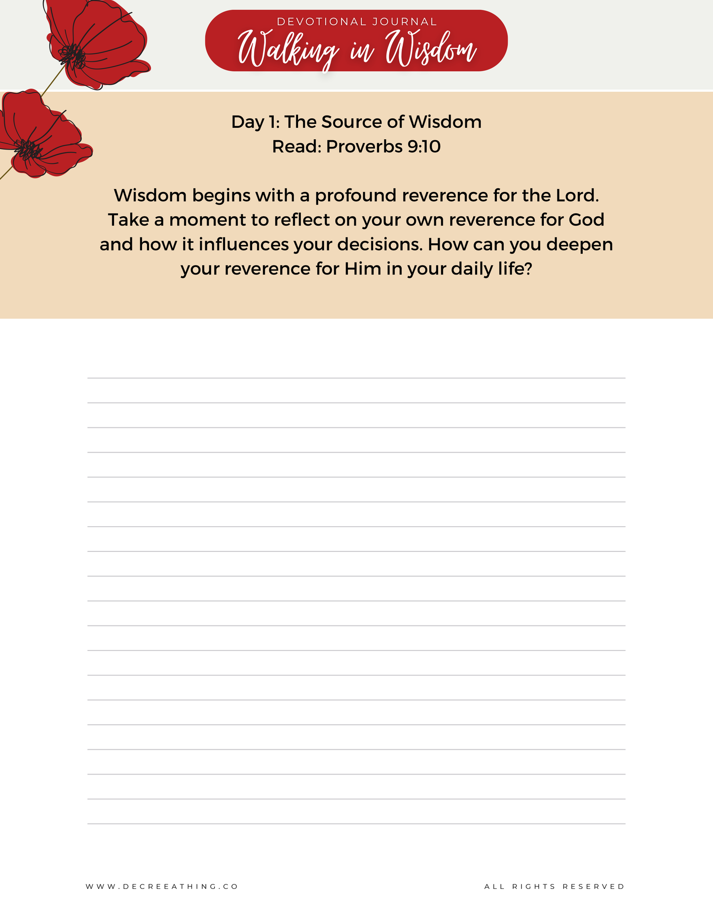 Walking in Wisdom Devotional Journal – A Guided Journey to Insight, Reflection, and Spiritual Growth!